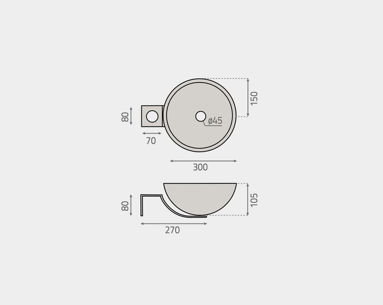 Support Kit + Washbasin